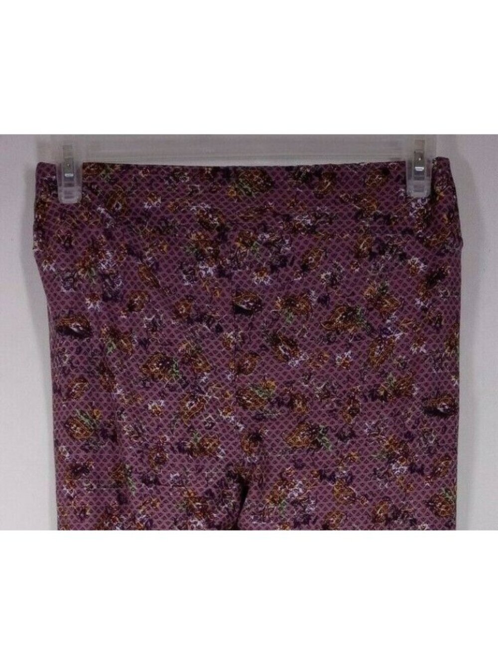 New LuLaRoe Tall & Curvy Leggings Wine With Paisley Floral Colorful Designs